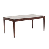 Boston Taper Contemporary Solid Wood Rectangle Dining Table Walnut 2m